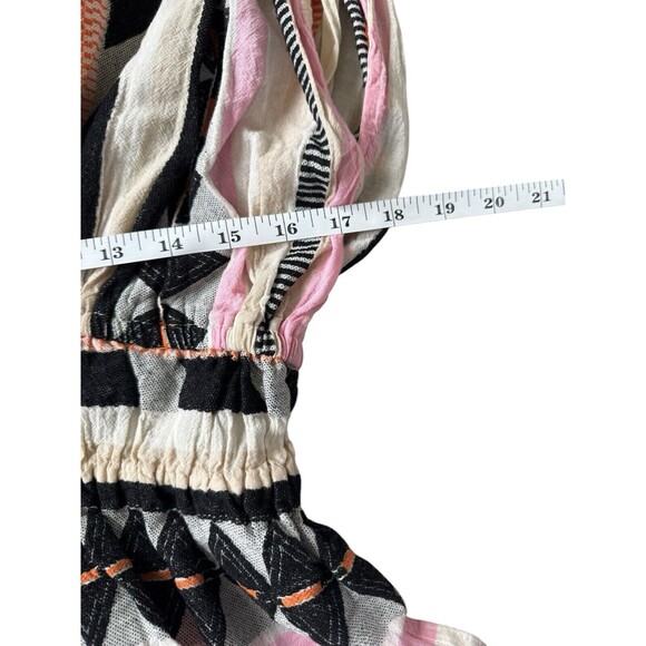 Devotion Twins Boho Chic Hippie Striped Sleeveless Blouse Top Size S Geometric - Picture 6 of 11